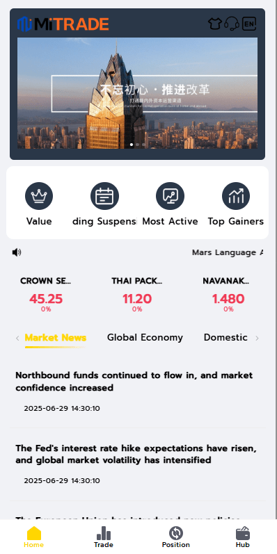 泰国股票系统源码/海外股票交易/多语言股票系统-天龙源码网-精品源码网站