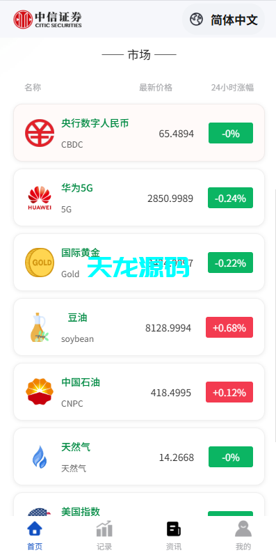 多语言海外微盘系统源码/期货时间盘/前端uniapp-天龙源码网-精品源码网站